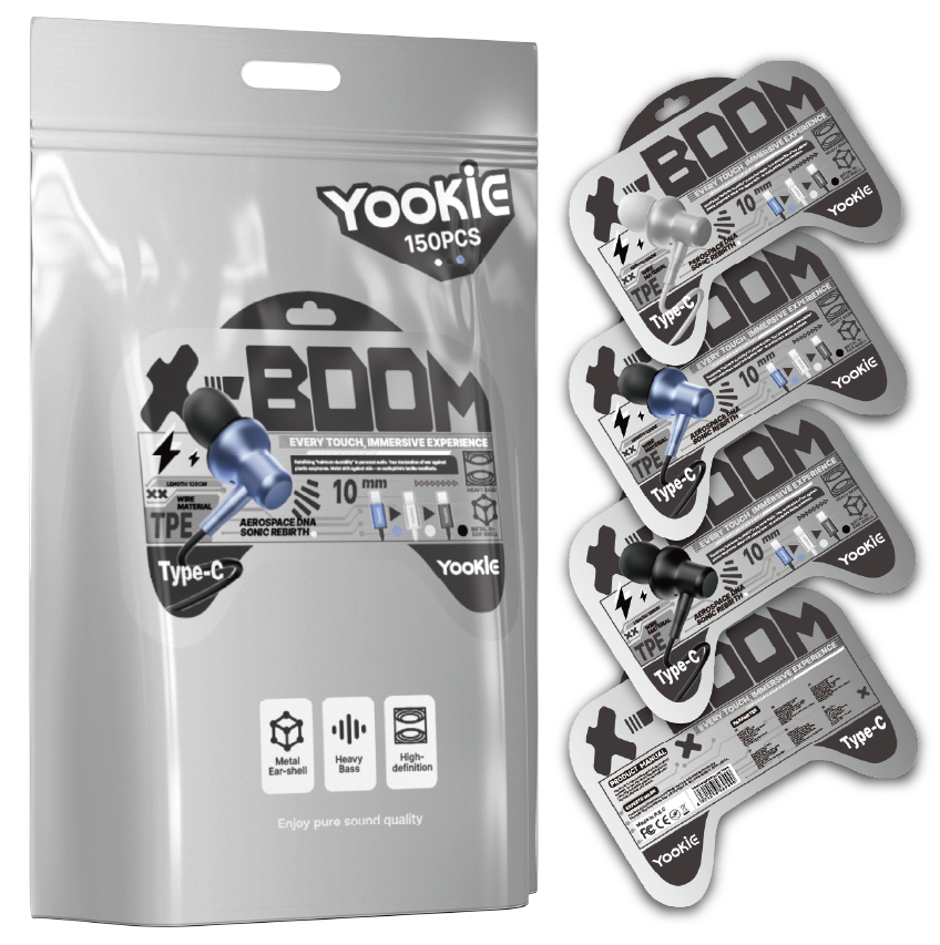 YooKiE X-BOOM Magnetic Type-C Wired Earphone