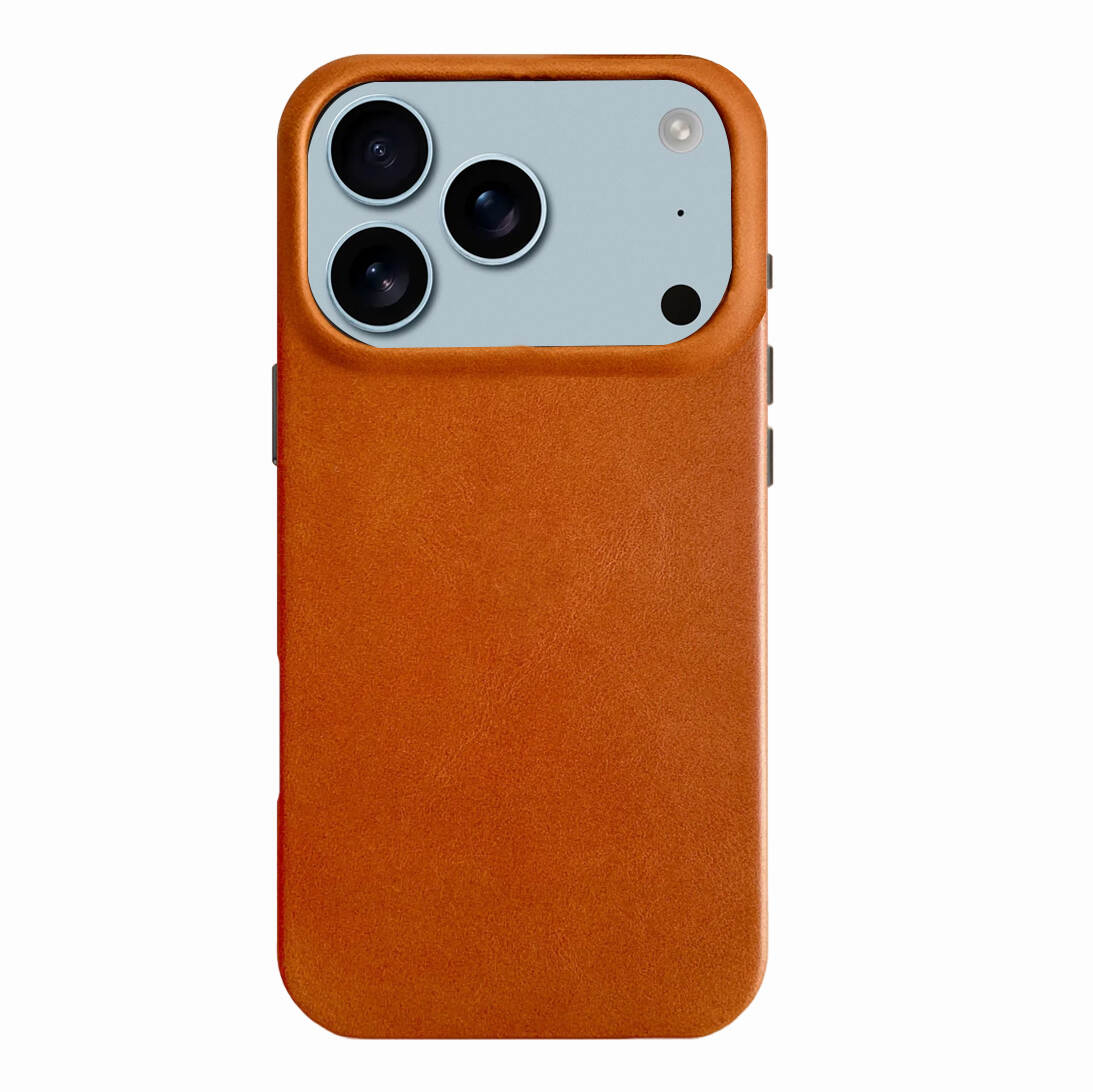 Wrapped Leather Camera Hole Cases, High-end Genuine Leather Camera Protection Cases for iPhone 17 Pro Max