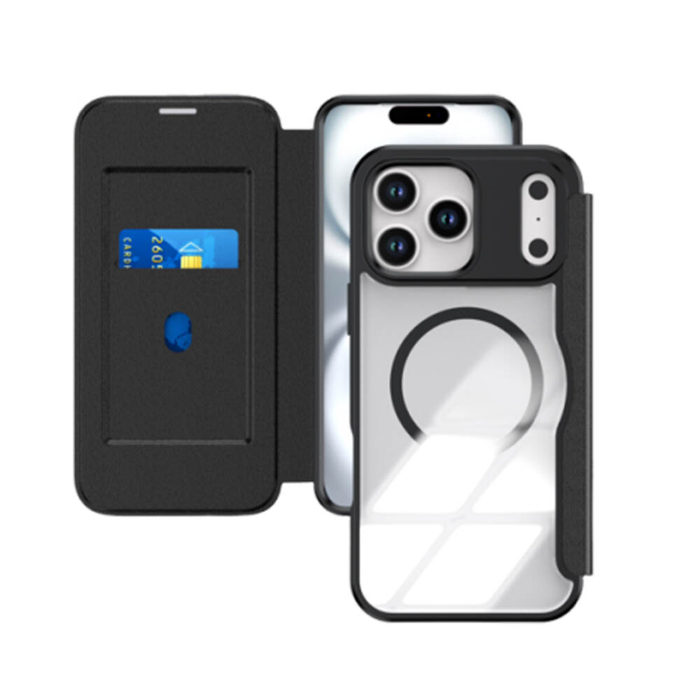 Magnetic Foldable Leather Phone Case for iPhone 17 Pro Max Practical with Card Slot
