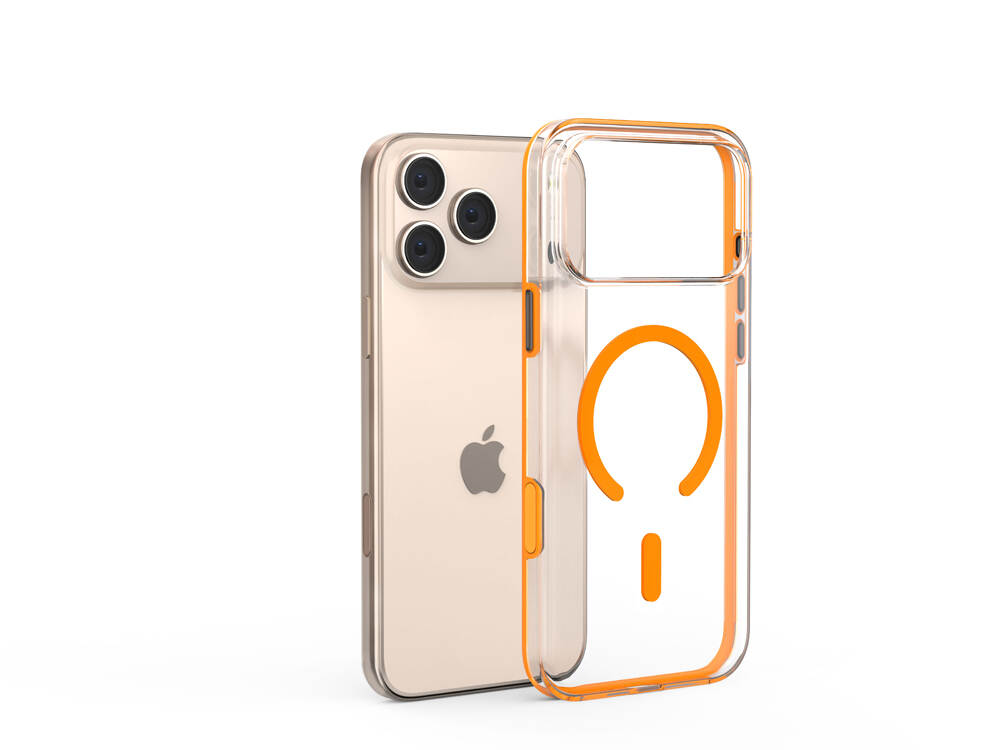 Прозрачные магнитные чехлы для мобильных телефонов для iPhone 17 Pro с сенсорной кнопкой камеры, противоударная задняя крышка-копия