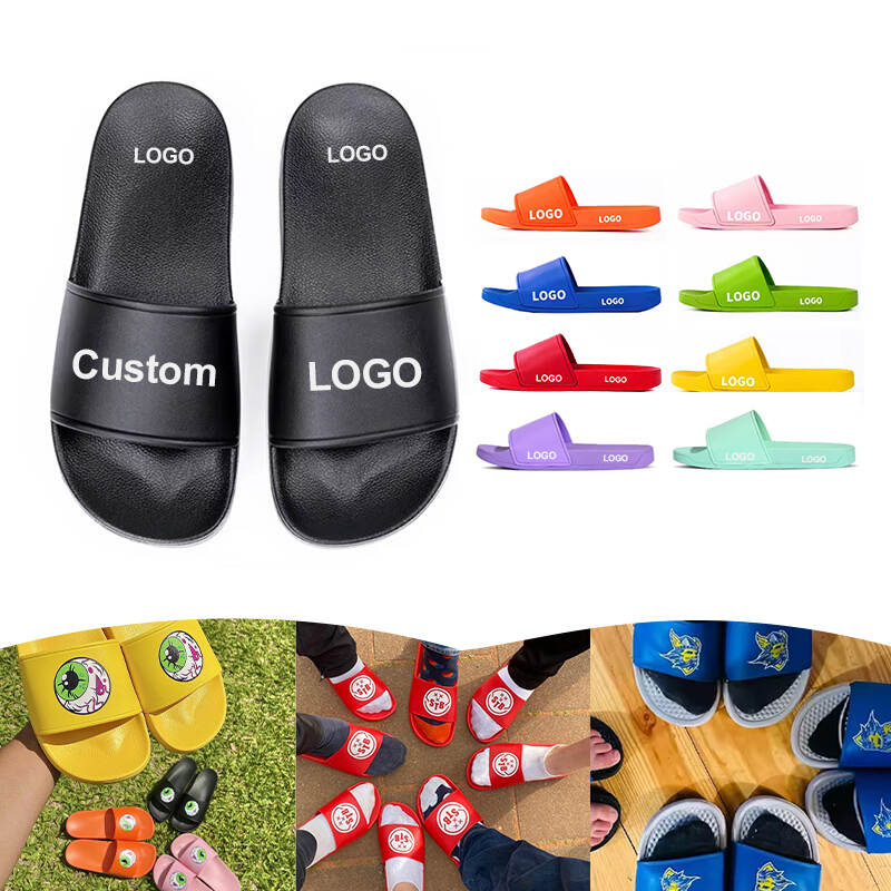Team Custom 2025 Summer Black Slippers Unisex