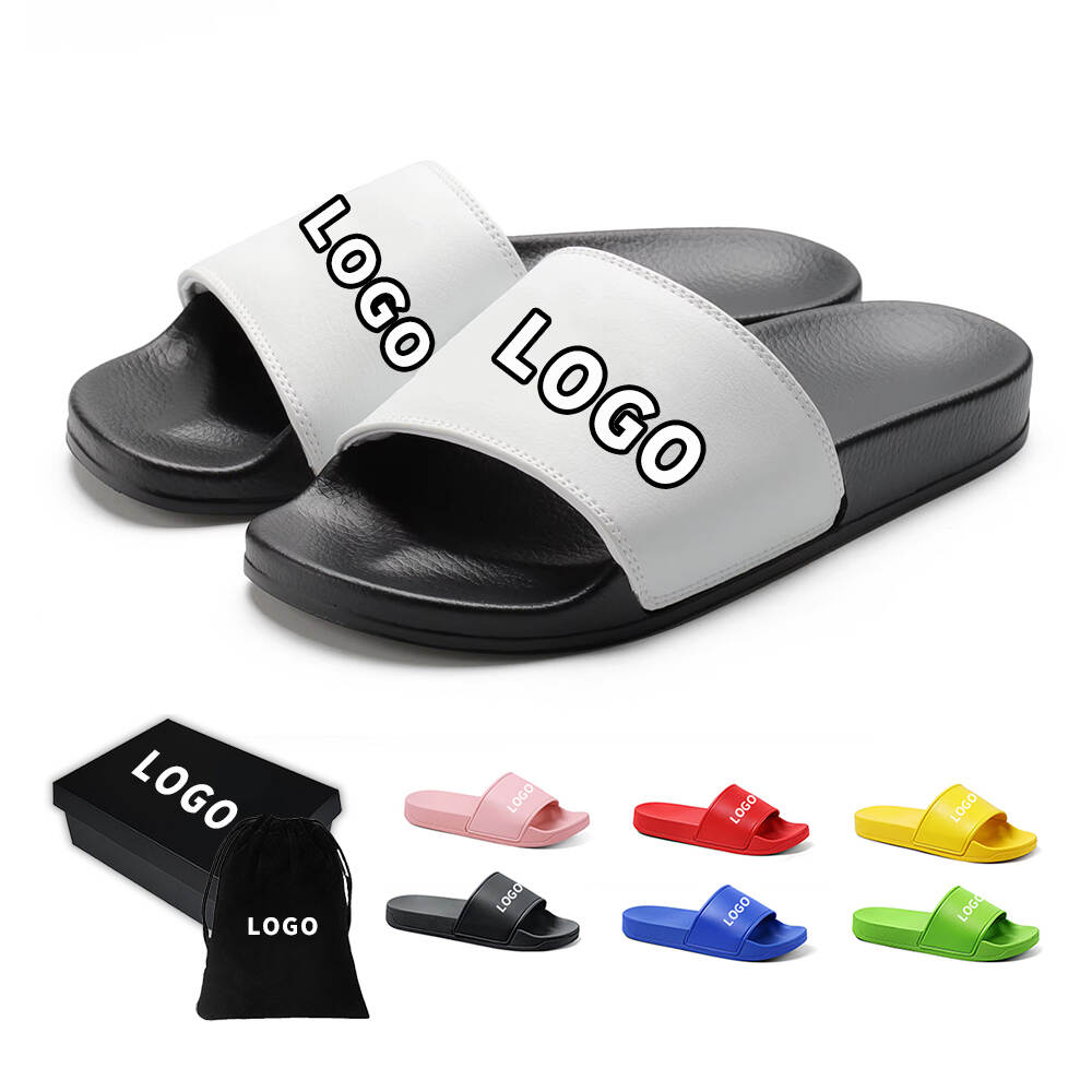 Customizable logo wholesale men's and women's team club sports slippers support men's plus size