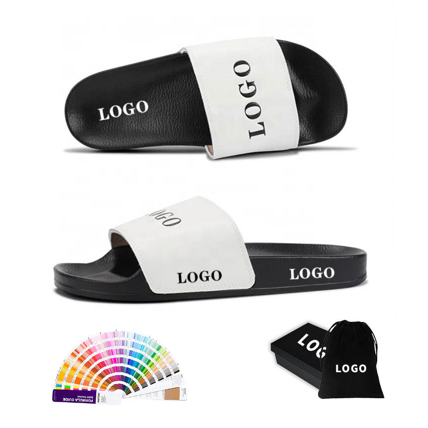 2025Wholesale Custom Brand PVC slippers Men and Women Beach Sandals-copy