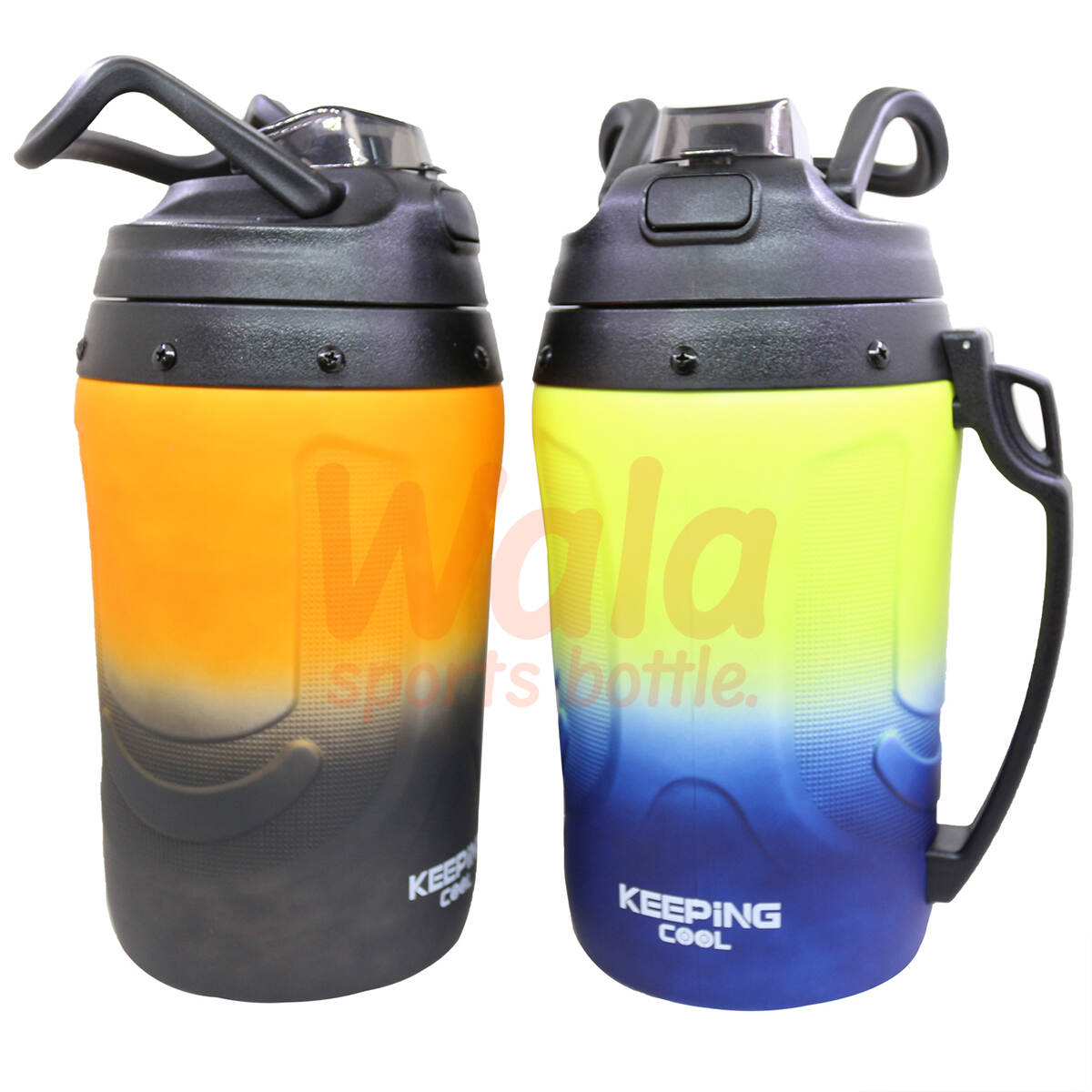 Leakproof Portable Reusable Insulated Water Jug 64oz Insulated Plastic Jug with Spout for Camping