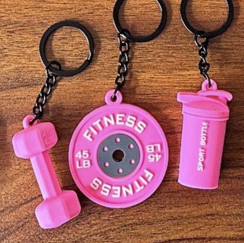 Keychain Set: 3 Gym - Obsessed Charms That Transform Your Bag (OEM - Friendly!)