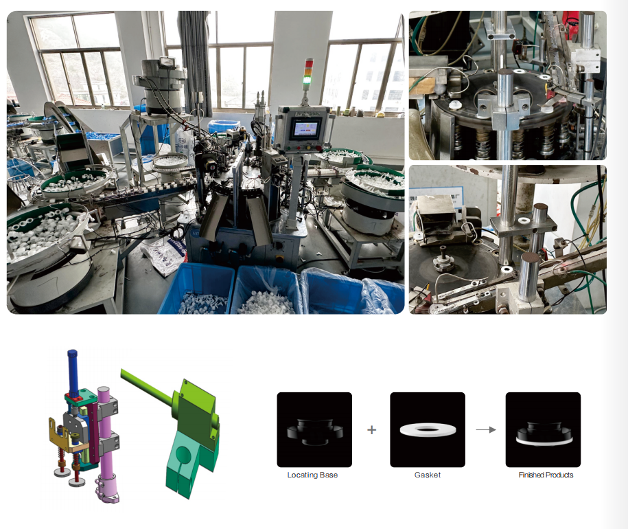 SR-TSM-02 Locating Base & Gasket 2-piece Assembly Machine