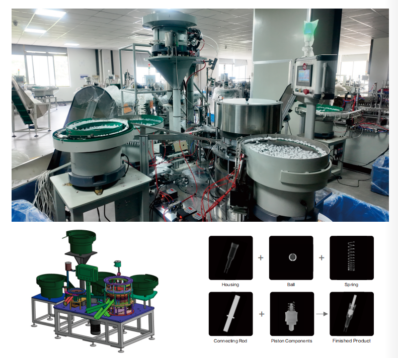 SR-MSM-02 5-Piece Pump Core Assembly Machine