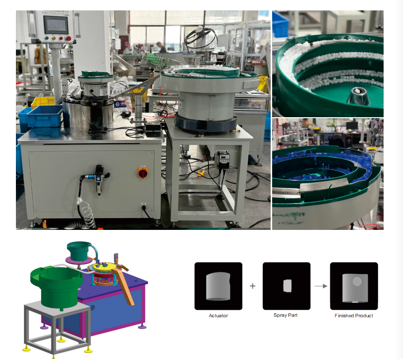 SR-MSM-04 2-Piece of Spray Film Automated Assembly Machine