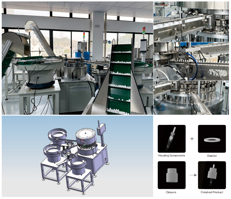 SR-MSM-05 3-piece of Pump & Gasket & Closure Assembly Machine