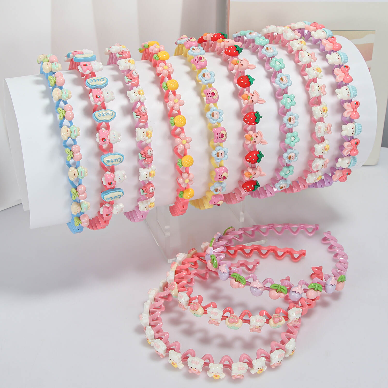 Children's headband girl cute cartoon anti-slip press hair card girl broken hair finishing artifact baby headdress