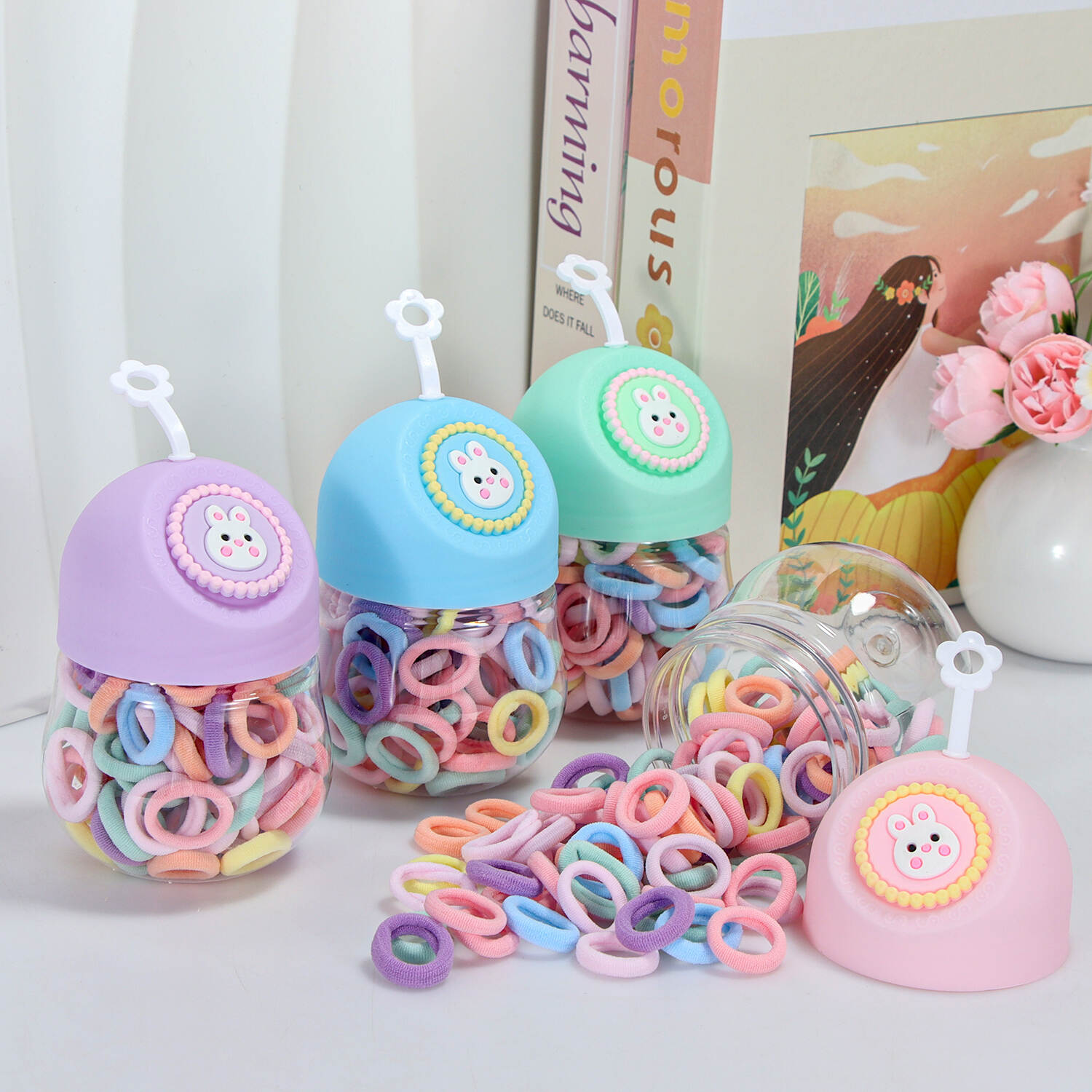 Hair tied rubber band elasticity for girls and children's hair ring headdress baby disposable small head rope hair rope