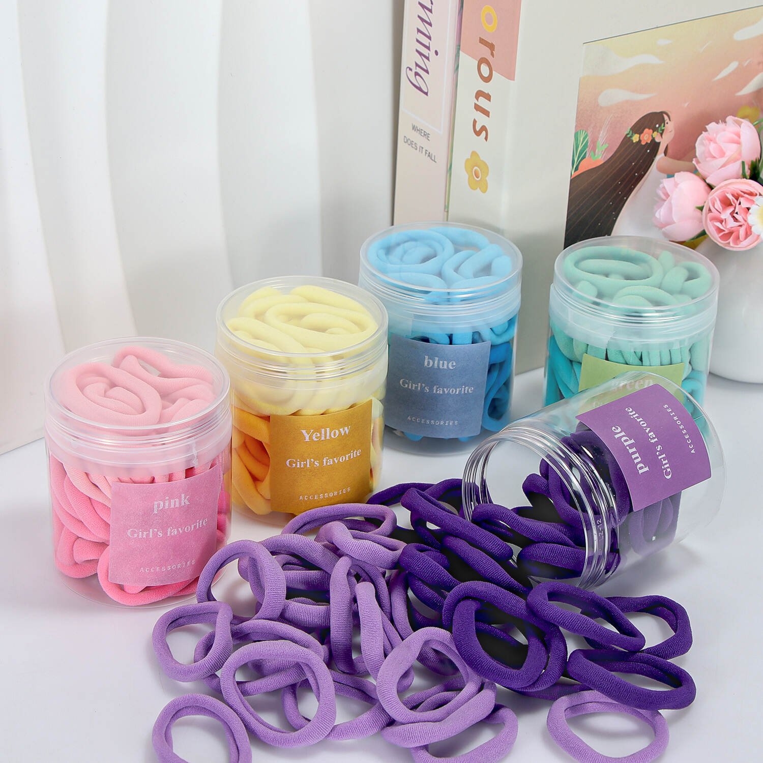 New high elastic rubber band for babies, children's hair, no harm, towel, hair circle, girls tie hair, rubber band, hair rope