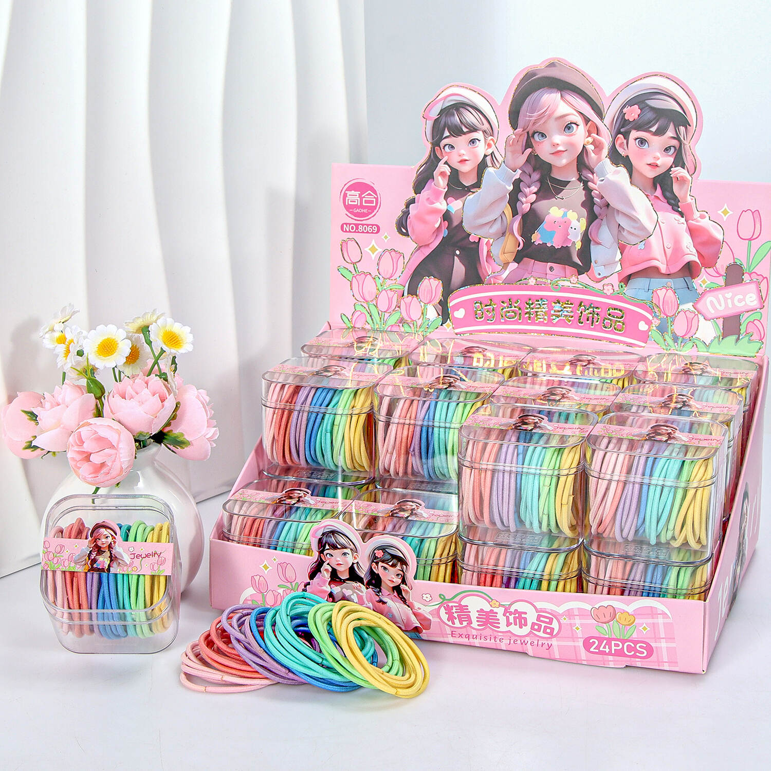 Children's rubber band small, not damaged hair elasticity, good girl tied braids, hair loops, baby tied hair, girl head rope