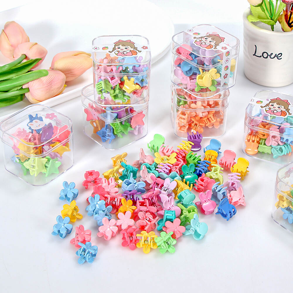 Children's little flower grab clip box colorful star hair clip hair clip girl hair clip Hyuna style broken hair clip hair