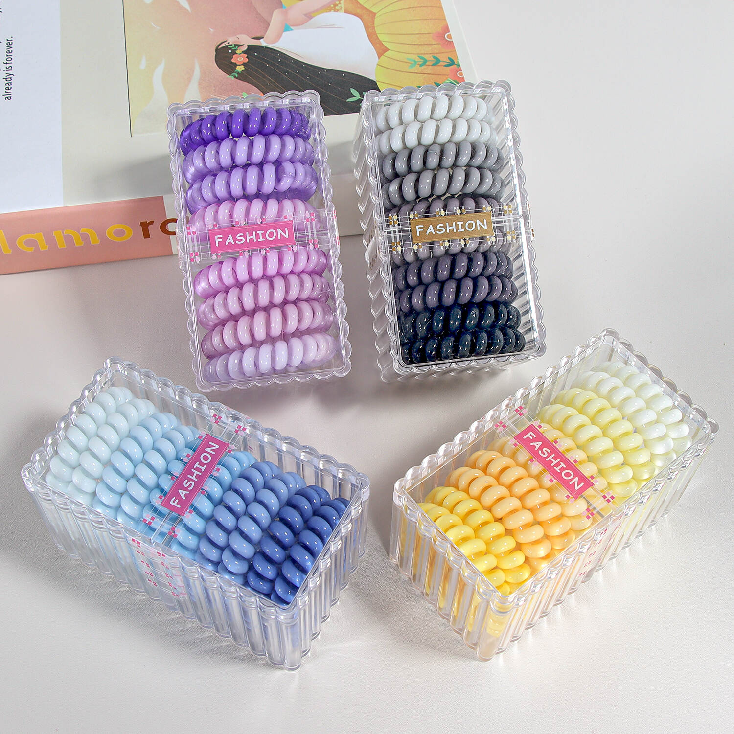 Colorful traceless phone line hair loop without hair rope 2025 new high-end head rope for women tied hair rope