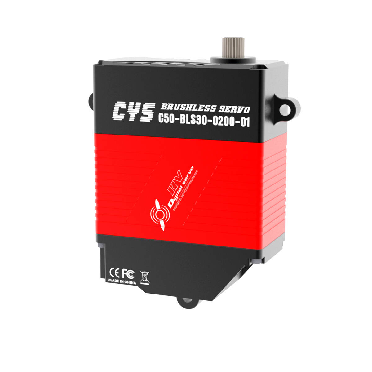 200kg.cm Ultra-peza tordmomanto povas busa servo C50-BLS30-0200-01 | Industria Drone/RC Plane Actuator | IP68 Akvorezista