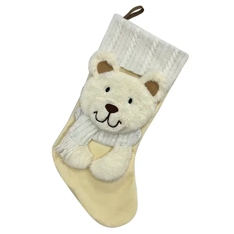Christmas stocking with paw prints