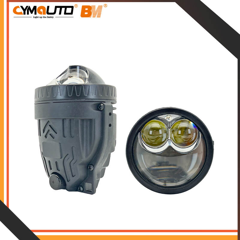 Cymauto F32-2 Fog Lamp, Dual Laser LED Fog Light, 3000K 6500K Fog Lamp, 3-Inch LED Fog Light, Automotive Fog Lamp, Waterproof Fog Light, Off-Road Fog Lamp, Car LED Fog Light, Truck Fog Light Replacement, Yellow White Dual Temperature Fog Light