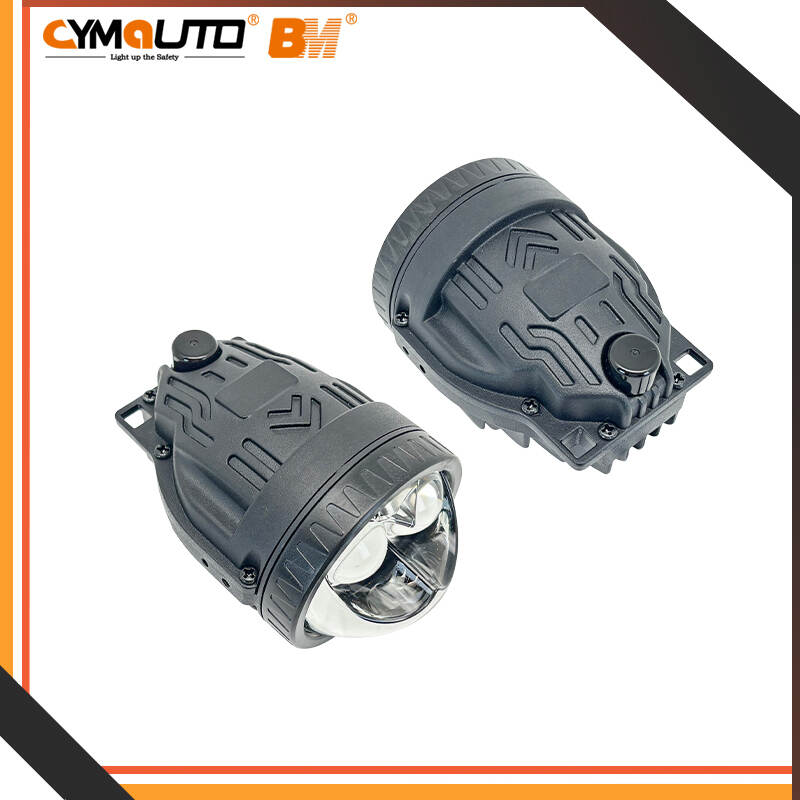 Cymauto F32-2 Fog Lamp, Dual Laser LED Fog Light, 3000K 6500K Fog Lamp, 3-Inch LED Fog Light, Automotive Fog Lamp, Waterproof Fog Light, Off-Road Fog Lamp, Car LED Fog Light, Truck Fog Light Replacement, Yellow White Dual Temperature Fog Light