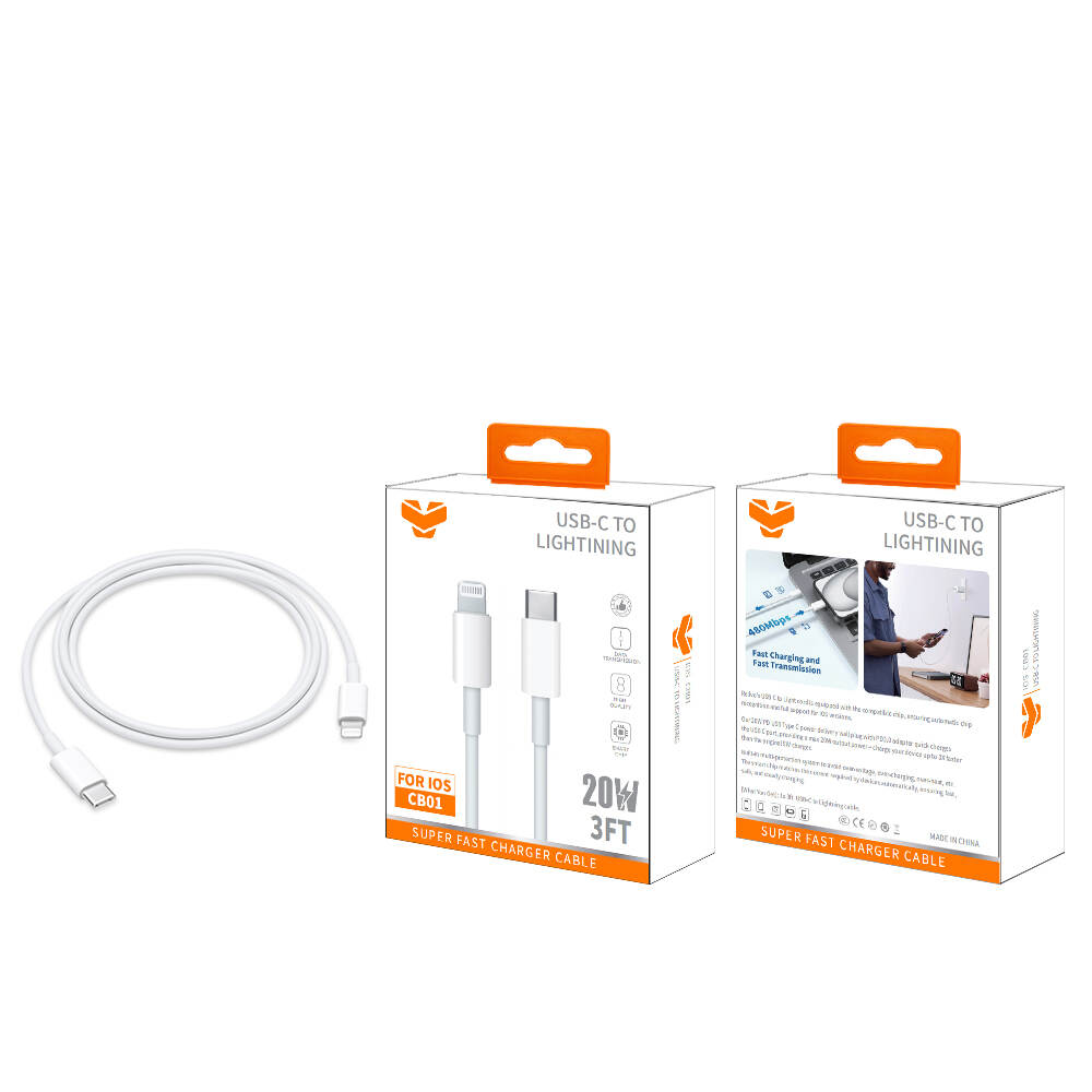 Vitog 20W USB-C to Lightning Cable 3FT CB01