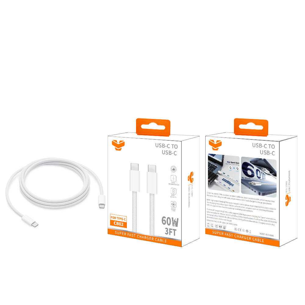 Vitog 60W USB-C to USB-C Cable 3FT CB02
