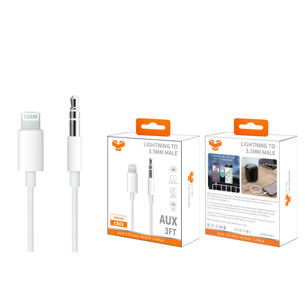 Vitog Lightning to 3.5MM Male Aux Cable CB03