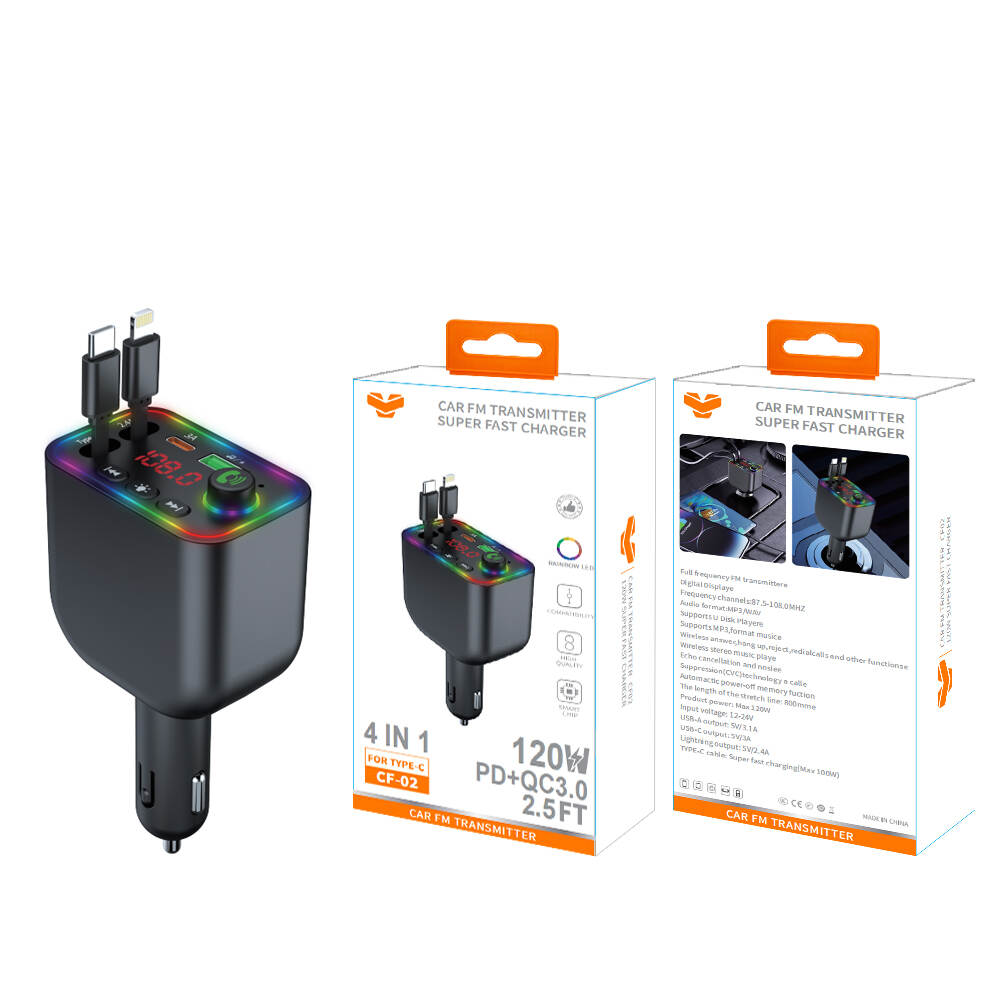 Vitog 120W PD+QC3.0 Car FM Transmitter CF02