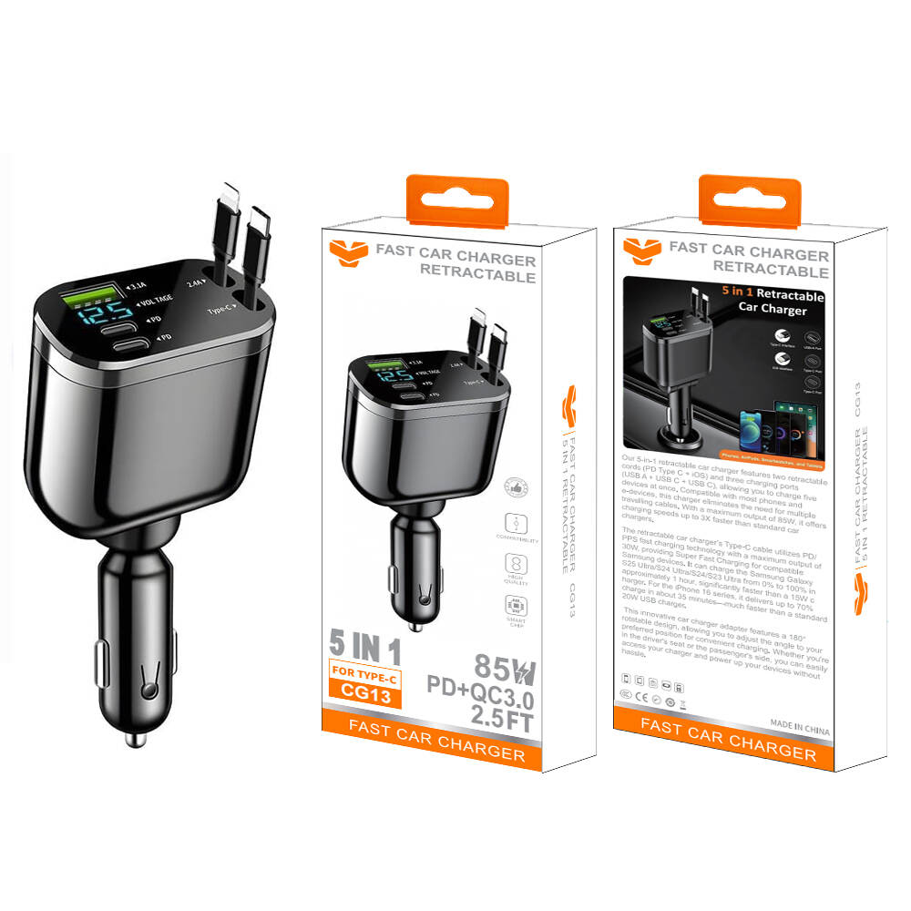 Vitog 85W 5 in 1 multi-function car charger CG13