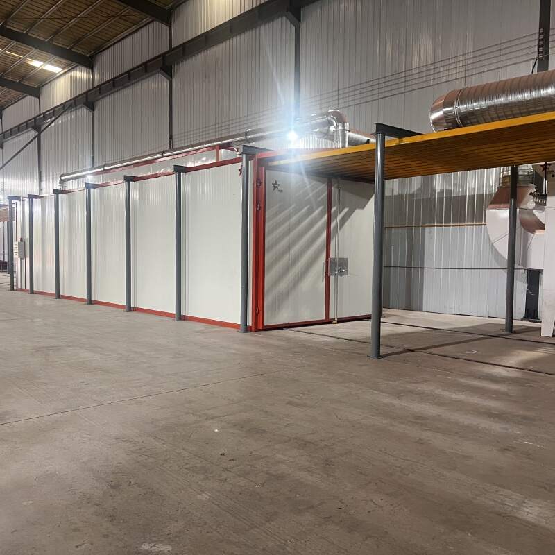 spray paint production line, one line spray paint, water curtain paint spray booth