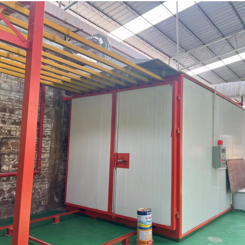 spray paint production line, one line spray paint, water curtain paint spray booth