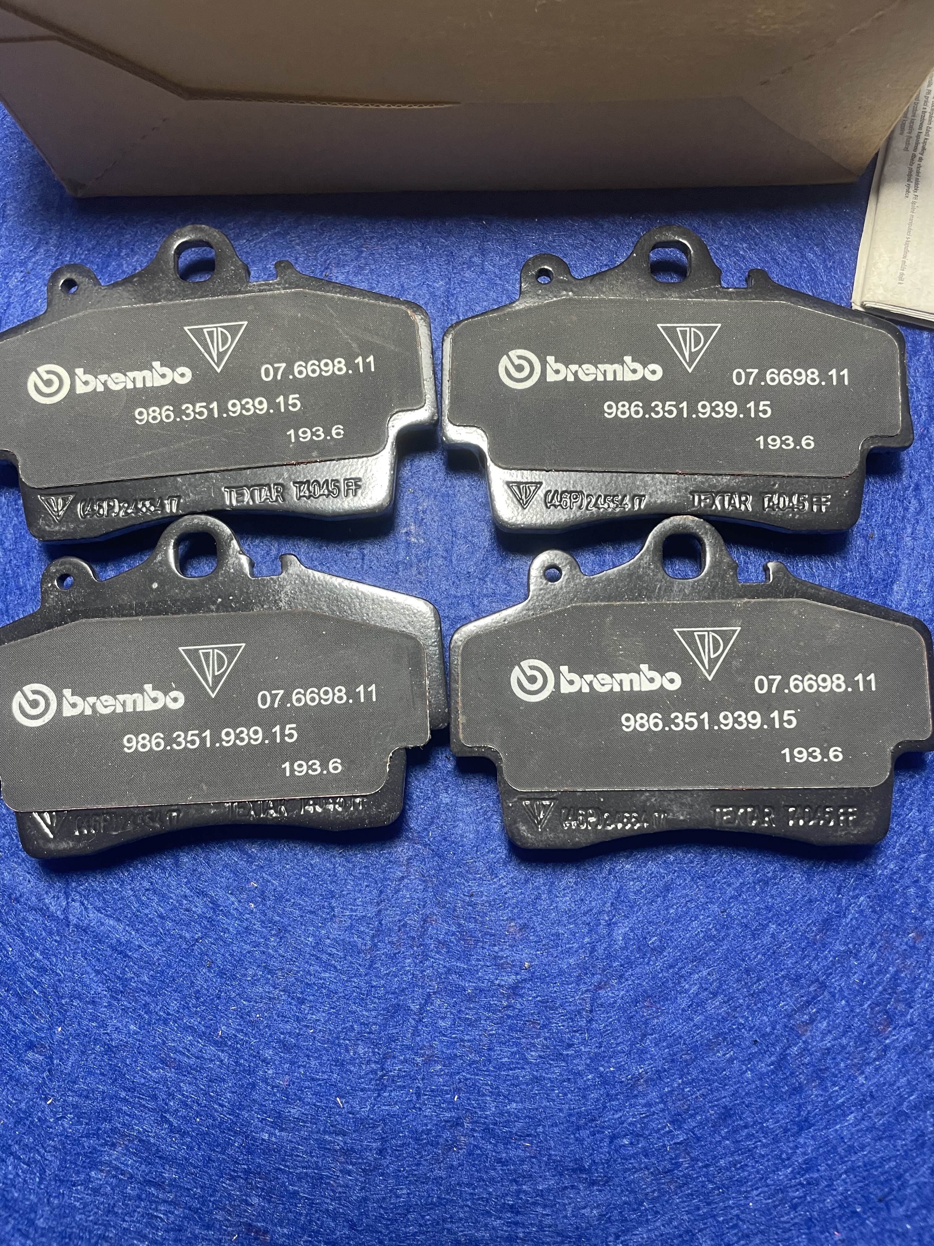 PORSCHE Boxster 3.4 Liter 2009 Brake Pad  987 352 939 01