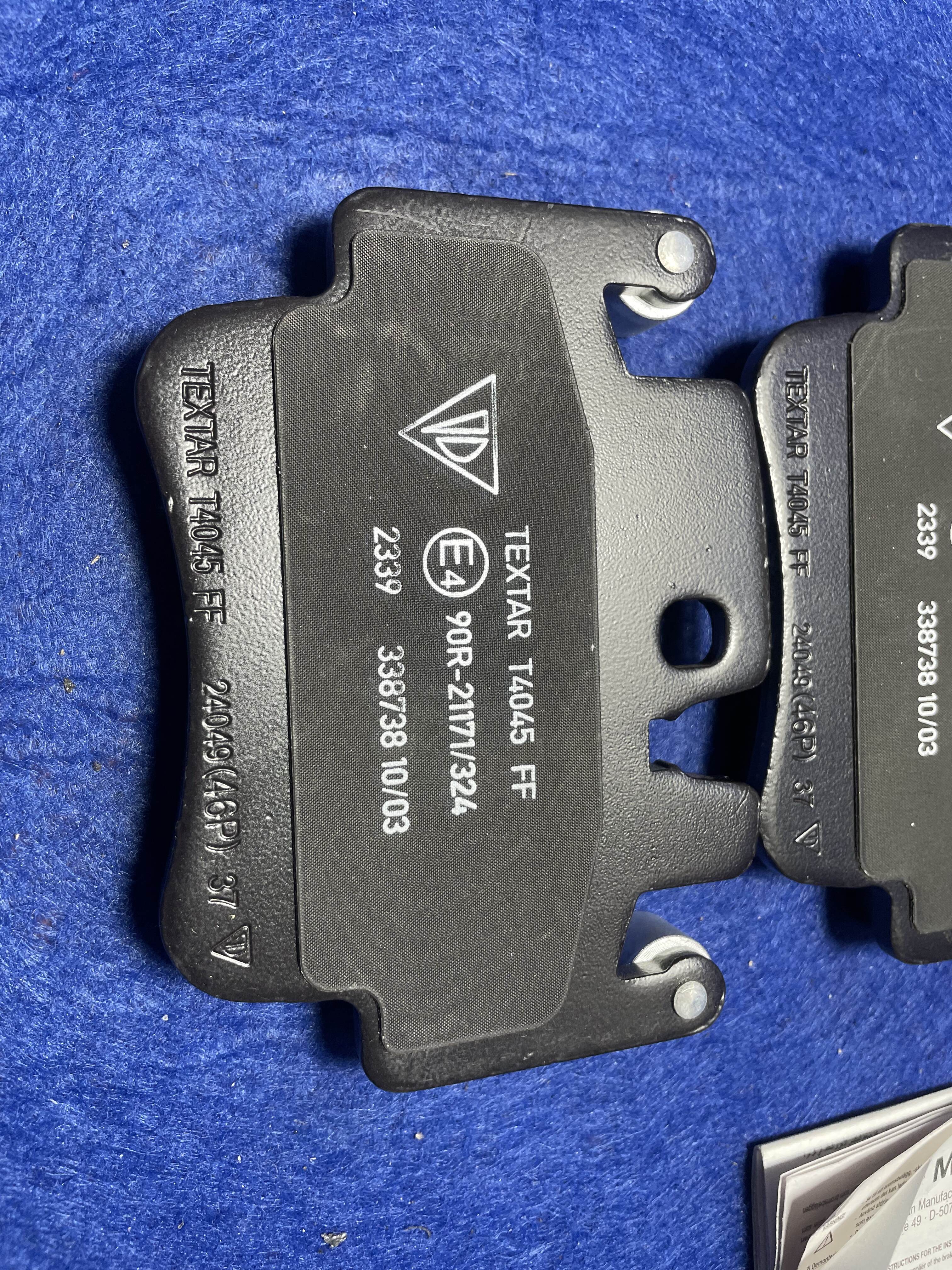 PORSCHE Boxster 3.2 Liter Brake pad  996 352 949 02