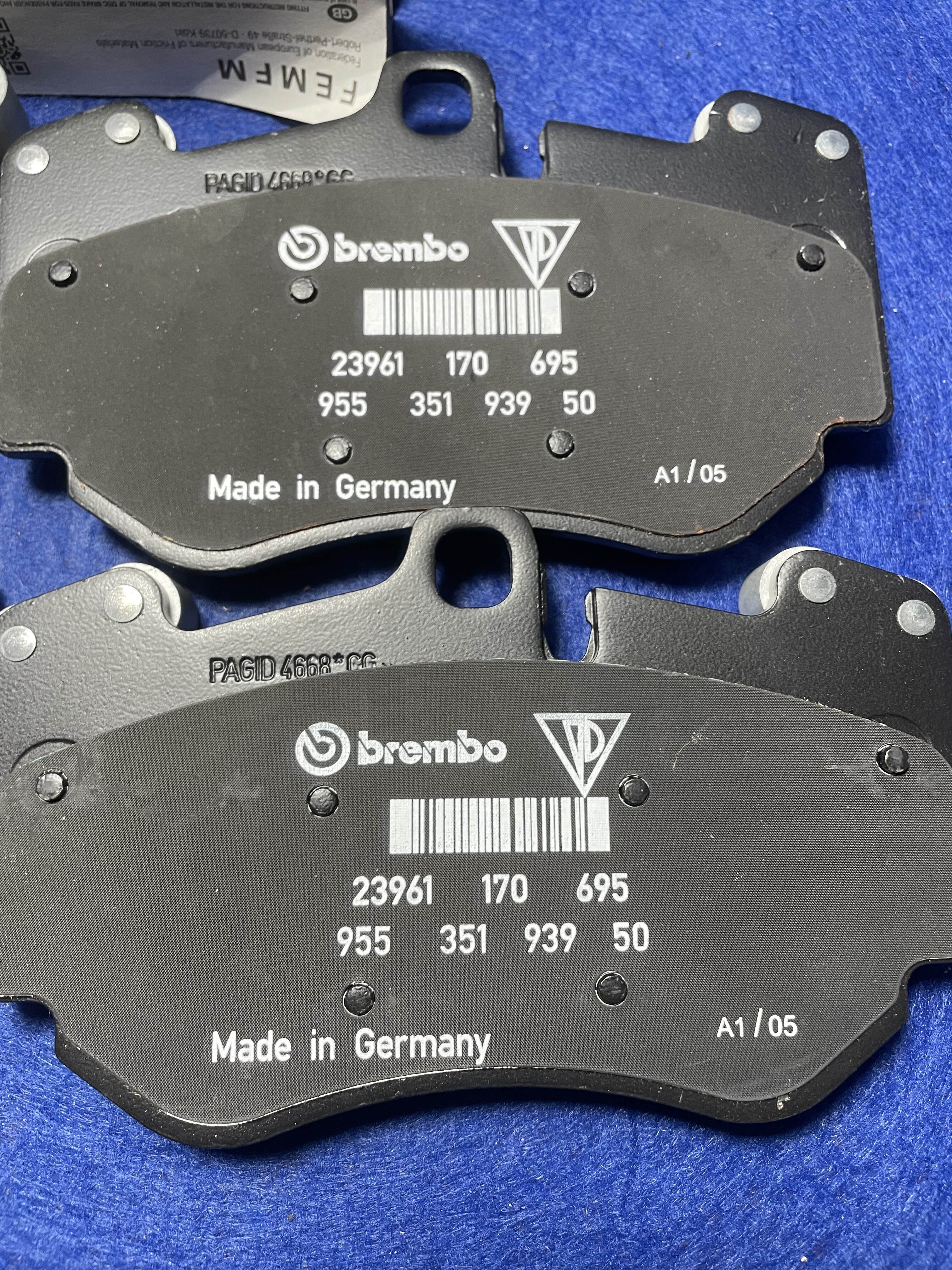 PORSCHE Cayenne Turbo  Brake pad  955 351 939 50