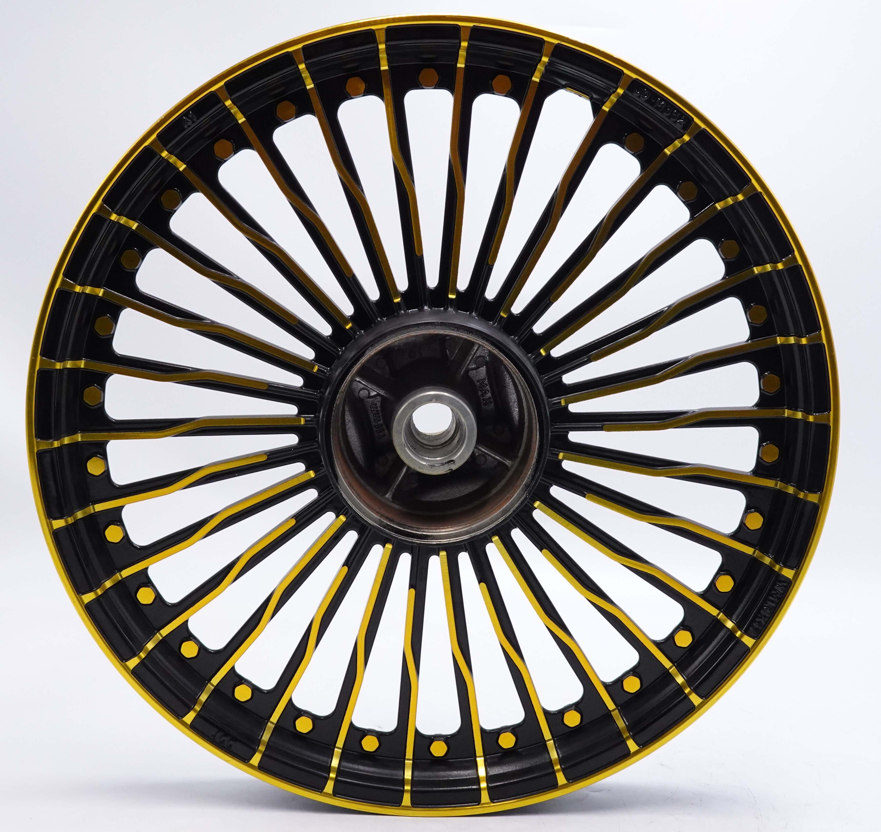 Aluminum Motorcycle Wheels 30-Spoke Golden/Black/Blue/Red Front/Rear MT1.4x18i/MT1.6x17 for CG125 CG150 CG200 Alloy Used