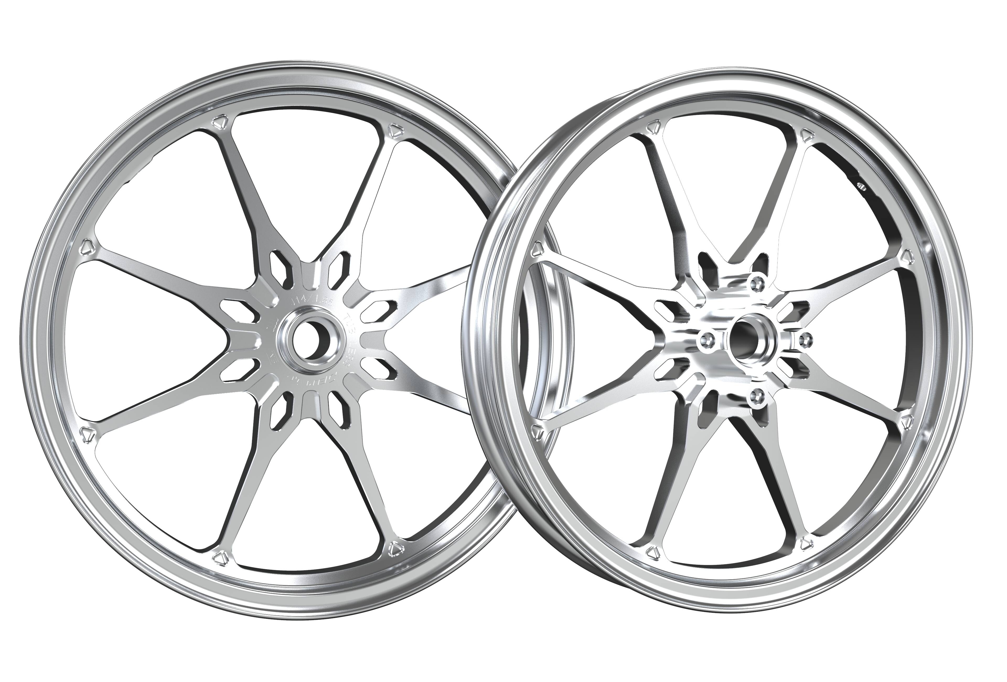Wholesale New Condition 14 Inch Aluminum Alloy CNC Motorcycle Rims Perfect Fit for Mio 110/Mio125/M3/Vario110/Vario125