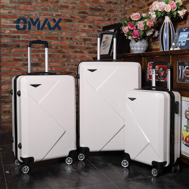 OMAX Large Capacity 3-Piece ABS Luggage Set with Universal Wheels | 20/24/28 Inch TSA Travel Suitcases