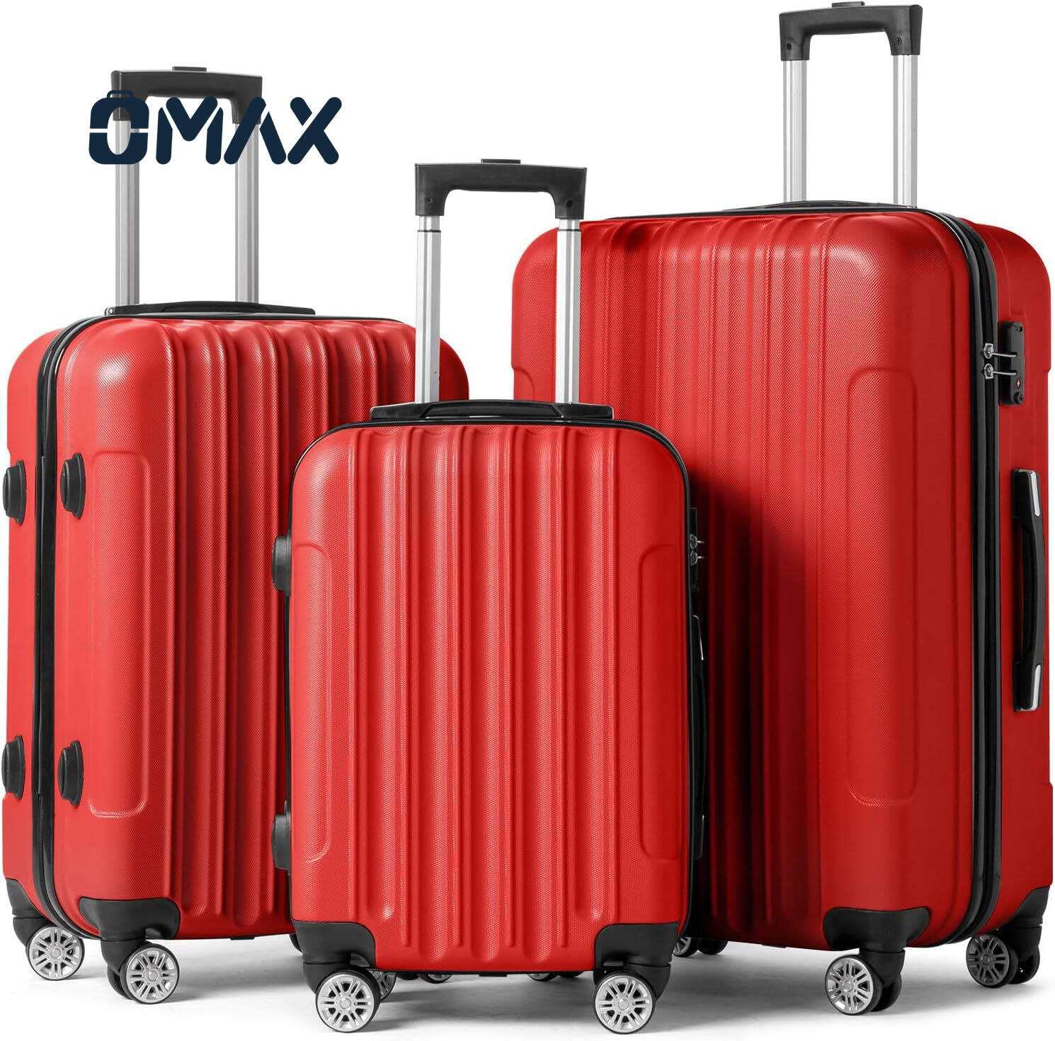 3-piece luggage sets, large capacity ABS suitcase, 4 spinner wheel luggage, waterproof travel suitcases, 20/24/28 inch luggage, TSA lock luggage, family travel luggage, lightweight luggage sets, organized trolley cases, durable spinner luggage