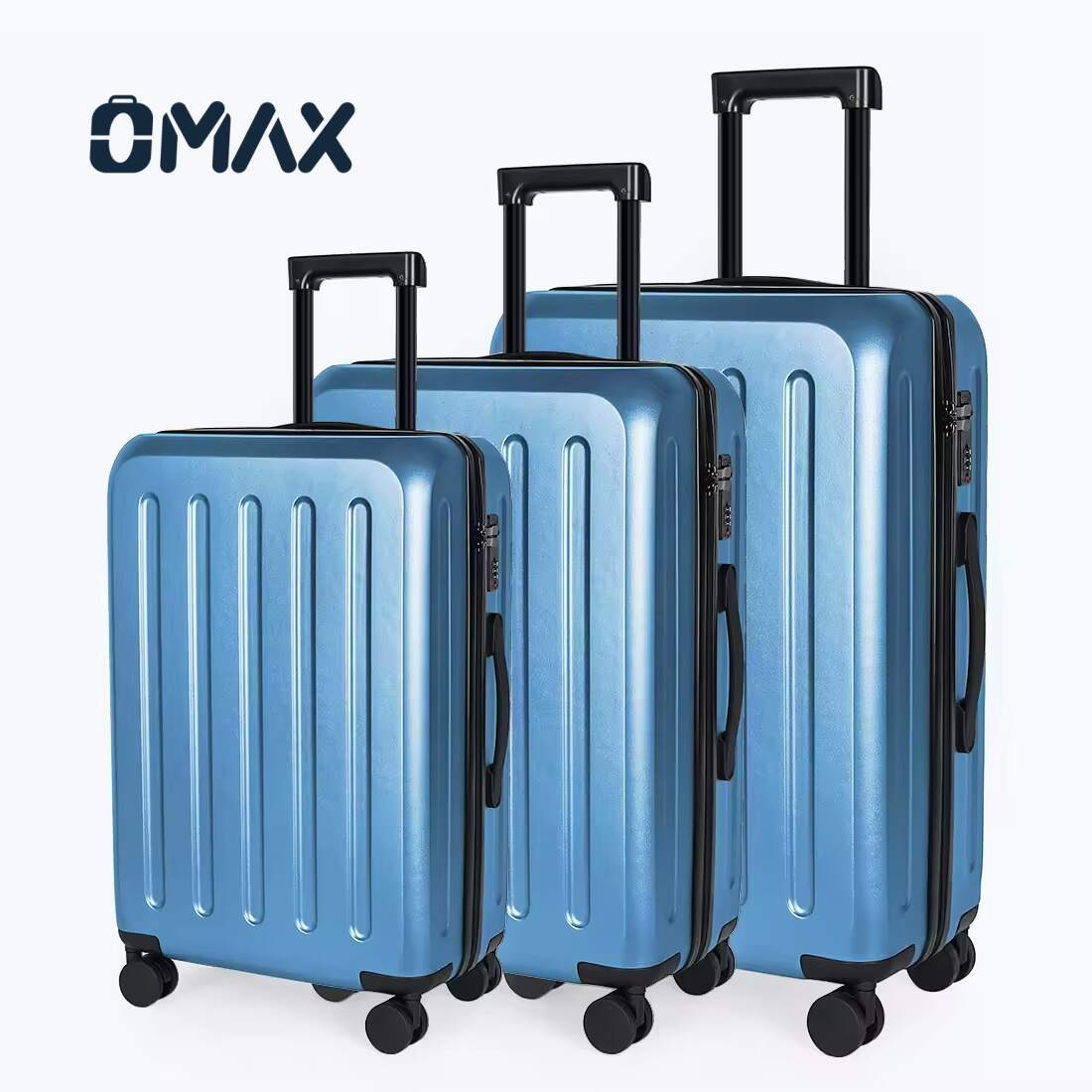 3-piece hardside luggage set, ABS PC spinner luggage, custom travel suitcases, universal wheel trolley, TSA-ready luggage, lightweight luggage sets, waterproof luggage, extended travel luggage, organized suitcase set, valise de voyage