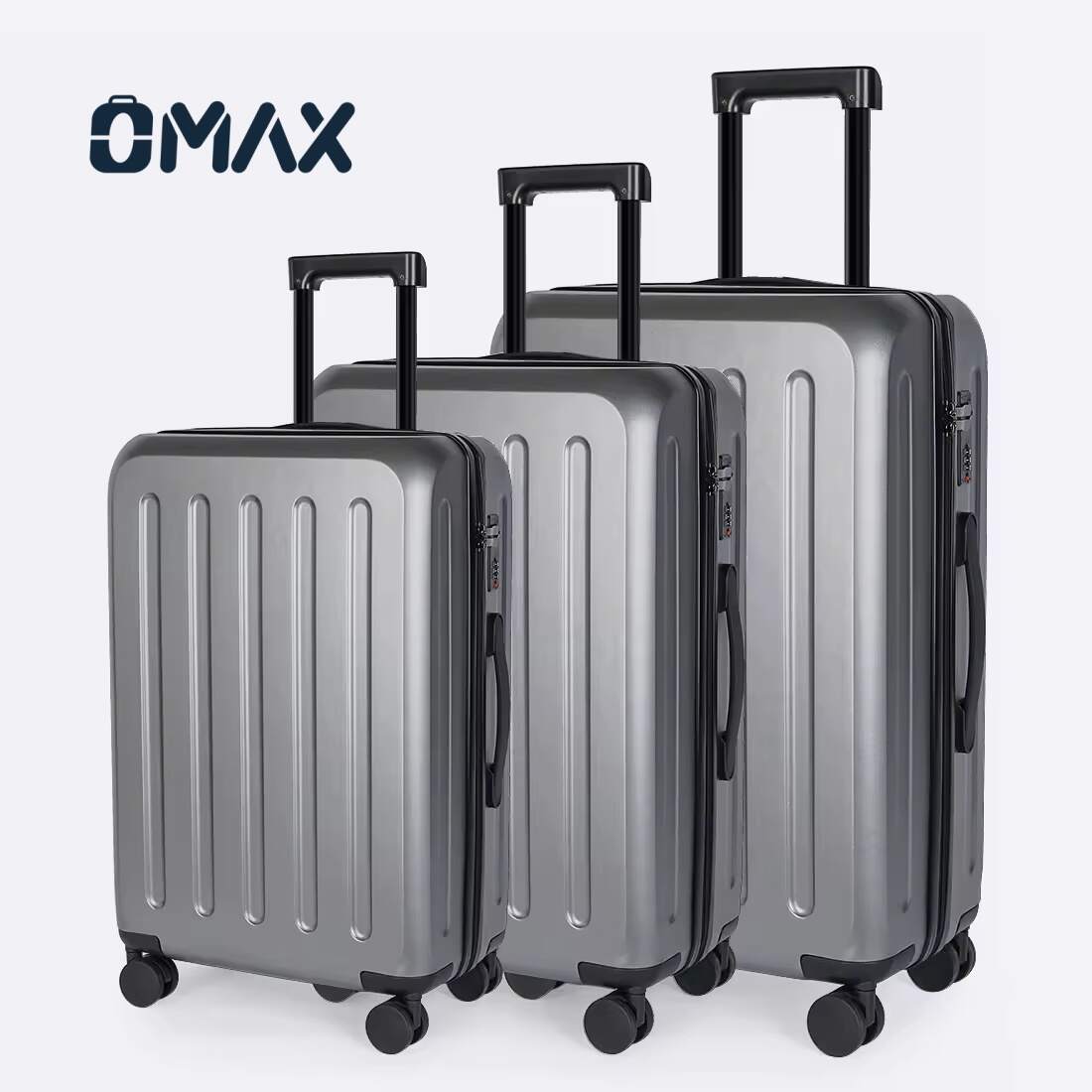 3-piece hardside luggage set, ABS PC spinner luggage, custom travel suitcases, universal wheel trolley, TSA-ready luggage, lightweight luggage sets, waterproof luggage, extended travel luggage, organized suitcase set, valise de voyage
