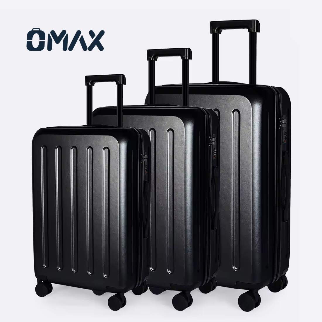 3-piece hardside luggage set, ABS PC spinner luggage, custom travel suitcases, universal wheel trolley, TSA-ready luggage, lightweight luggage sets, waterproof luggage, extended travel luggage, organized suitcase set, valise de voyage