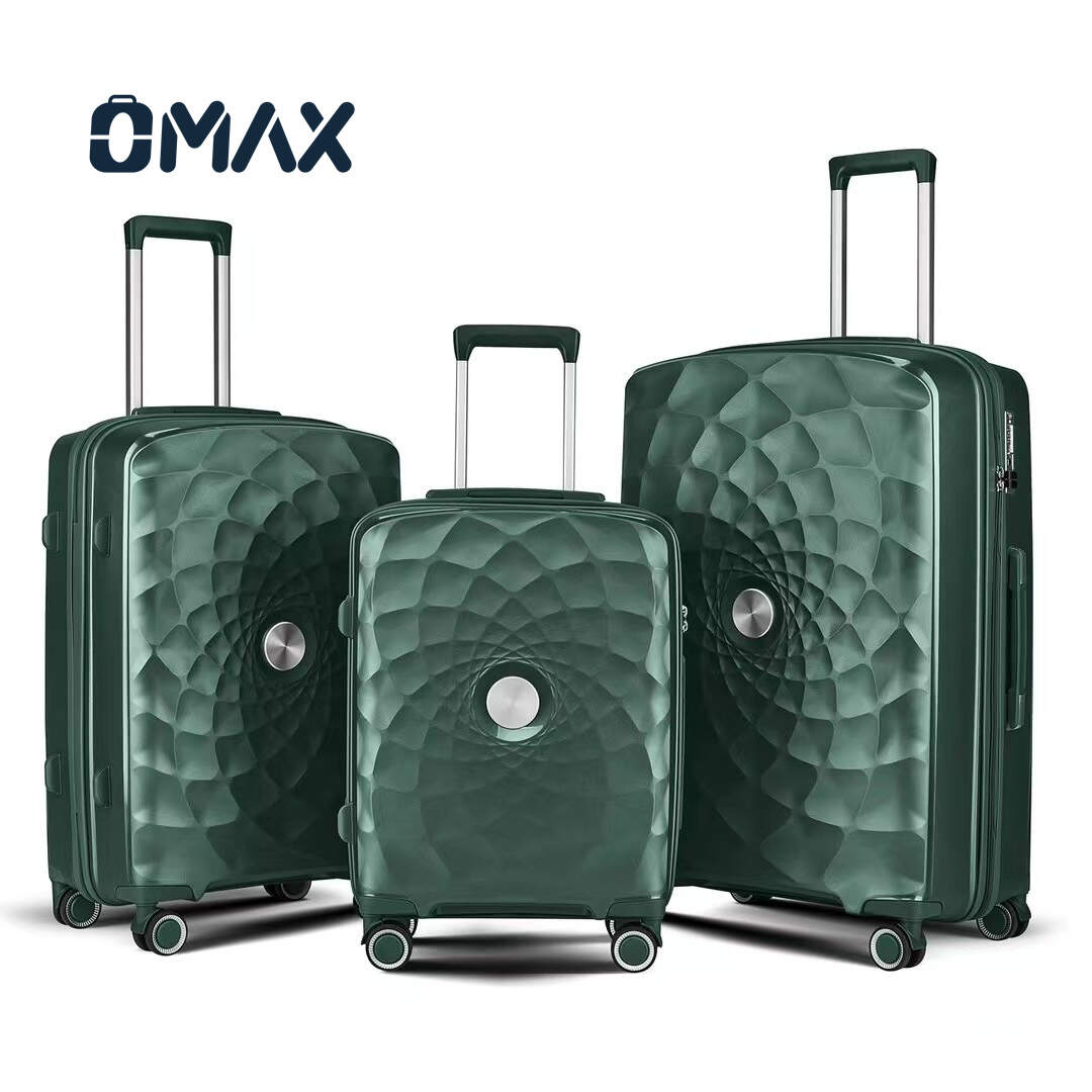 3-piece PP luggage set, 20/24/28 inch suitcase set, TSA combination lock luggage, universal airplane wheel suitcase, waterproof travel luggage, rose gold suitcase, lightweight PP suitcase, travel luggage sets, wholesale luggage trio, modern classic suitcase