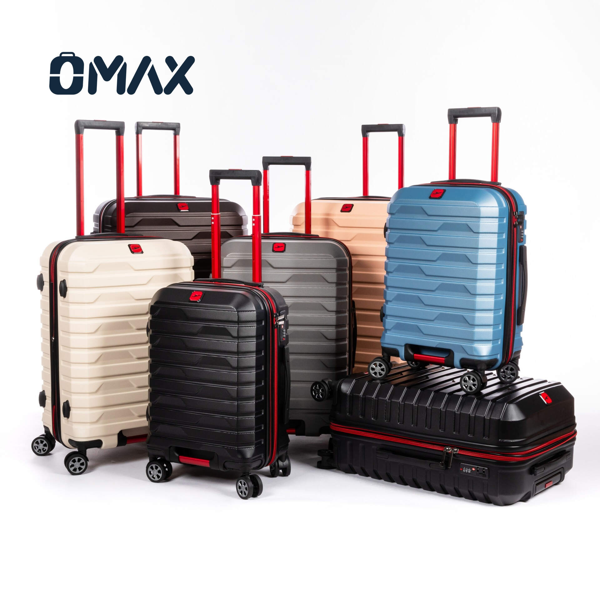OMAX 3-Piece Expandable ABS+PC Luggage Set 20/24/28 Inch | Lightweight TSA Suitcases for Travel