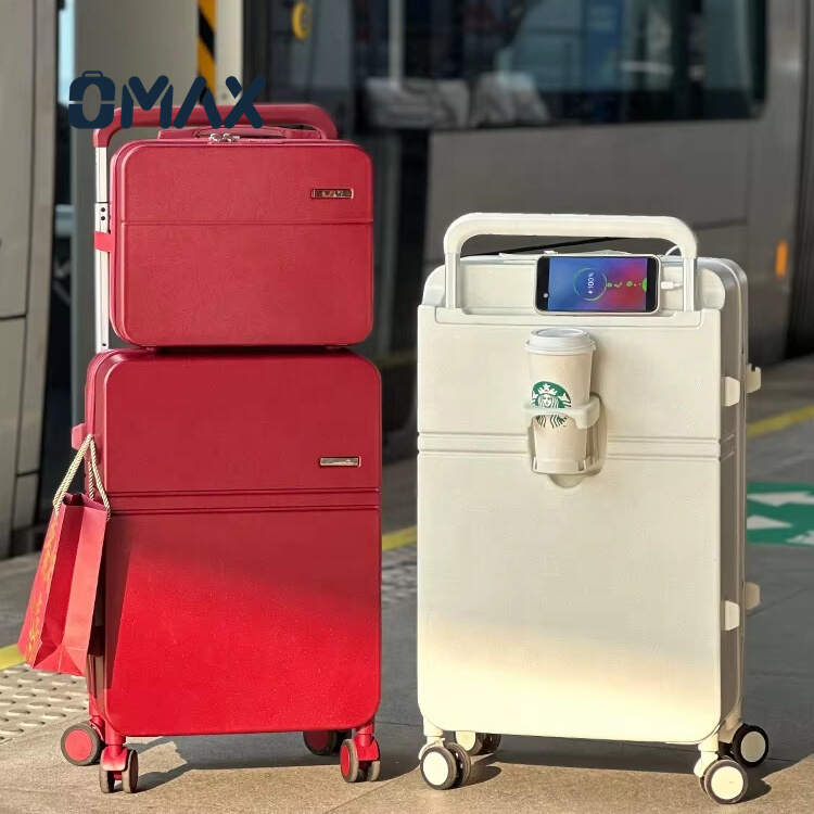 OMAX 20" Women's Luxury Carry-On Luggage | Wide Ergonomic Handle & Password Lock - Cabin-Ready