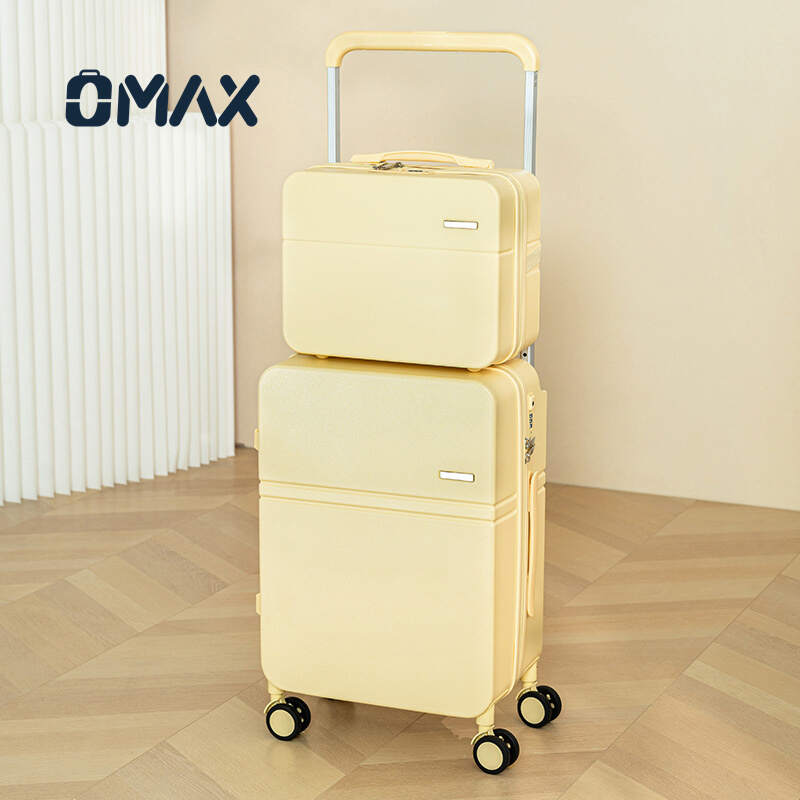 women's ergonomic handle luggage, luxury compact carry-on, cabin-ready spinner suitcase, ABS+PC travel companion, password-protected suitcase, multi-functional travel gear, weekend trip luggage, stylish boarding box, red carry-on luggage, versatile travel companion case