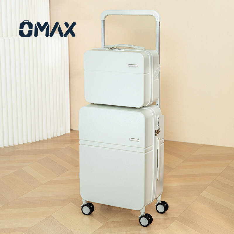 women's ergonomic handle luggage, luxury compact carry-on, cabin-ready spinner suitcase, ABS+PC travel companion, password-protected suitcase, multi-functional travel gear, weekend trip luggage, stylish boarding box, red carry-on luggage, versatile travel companion case