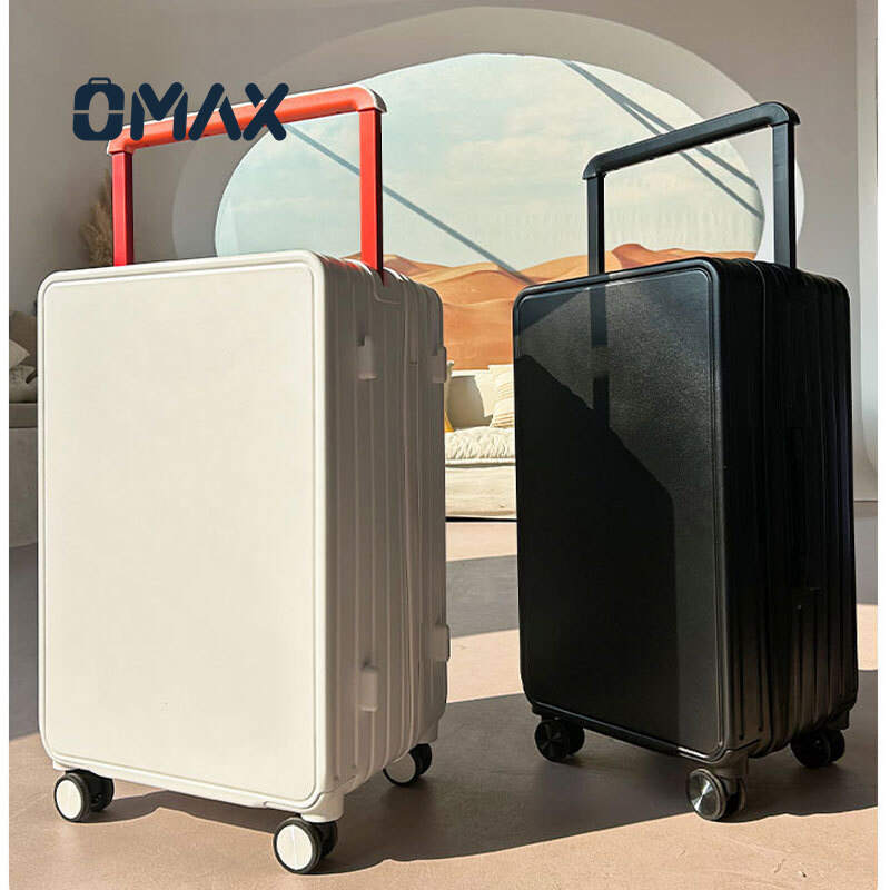 USB charging business luggage, mute wheel spinner suitcase, luxury PC carry-on, expandable trolley suitcase, laptop-friendly luggage, gray travel suitcase, corporate travel gear, premium spinner caster, quick-access luggage, all-in-one organizer suitcase
