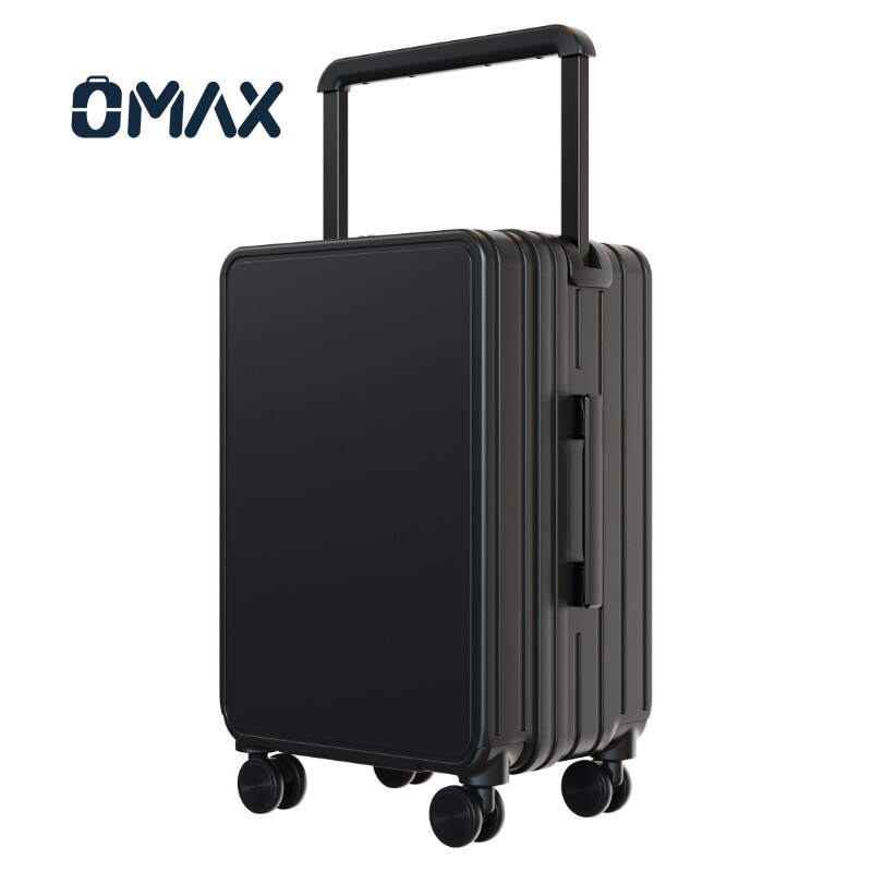 USB charging business luggage, mute wheel spinner suitcase, luxury PC carry-on, expandable trolley suitcase, laptop-friendly luggage, gray travel suitcase, corporate travel gear, premium spinner caster, quick-access luggage, all-in-one organizer suitcase