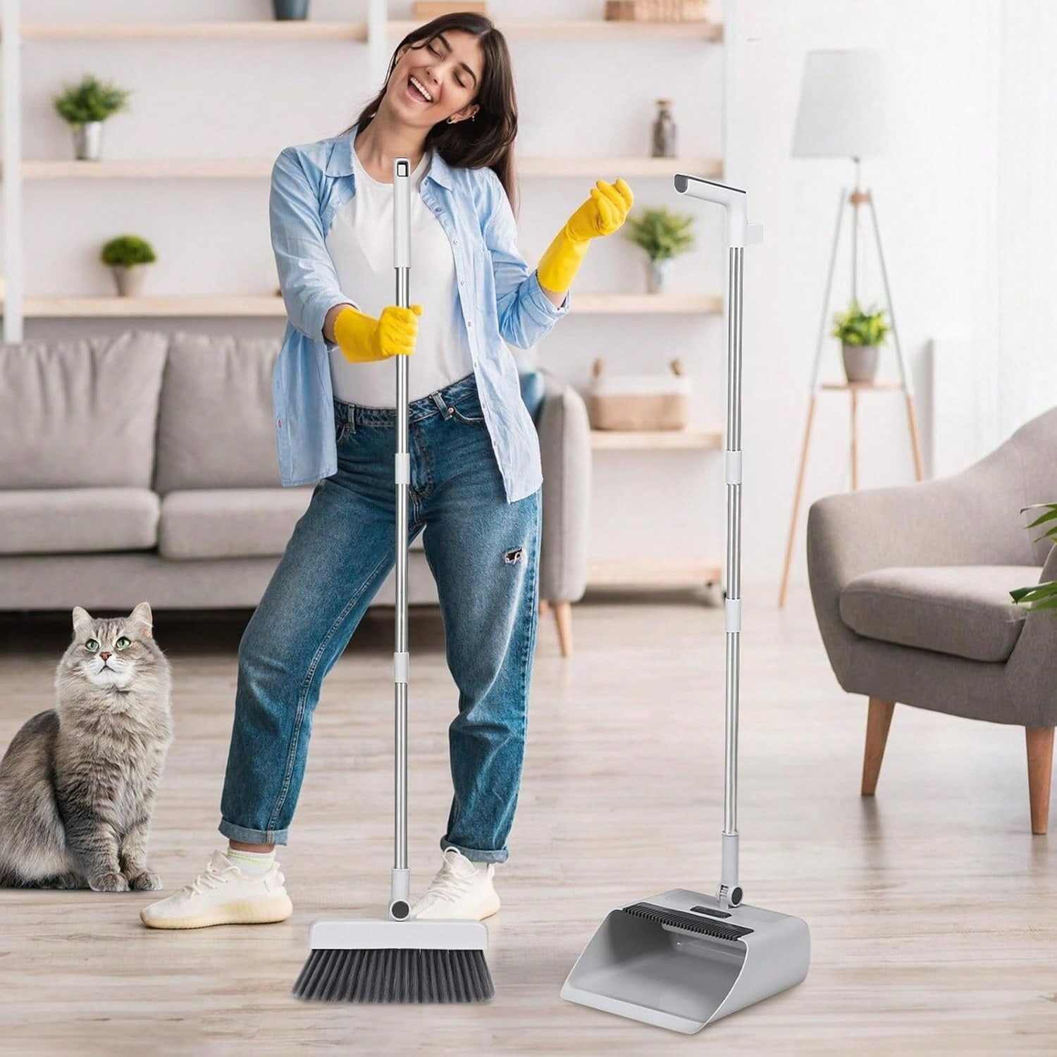 3-In-1 Rotatable Broom & Dustpan Set – Floor Cleaning Tools Supplier Wholesale