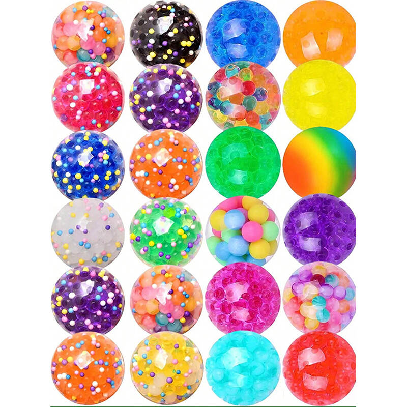24pcs Soft Squeeze Grape Ball Set – Stress Ball Supplier for Holiday Gifts