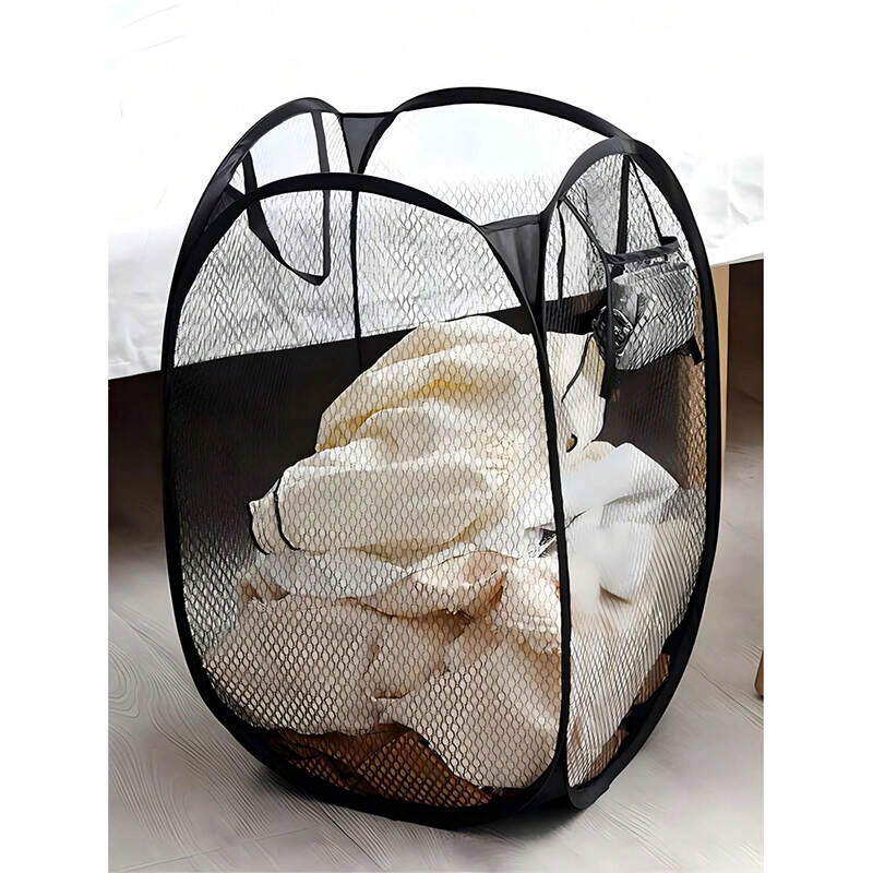 Foldable Mesh Laundry Basket – Dirty Clothes Organizer Factory China OEM